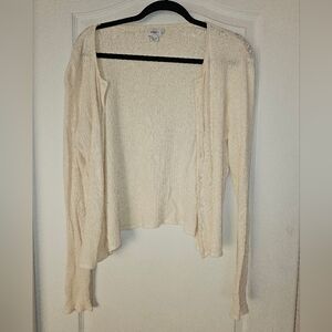 Calvin Klein Cream Women's Ribbed Knit Sweater Size L